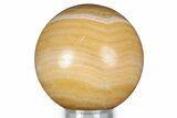 Polished, Orange Calcite Sphere - Mexico #343881-1
